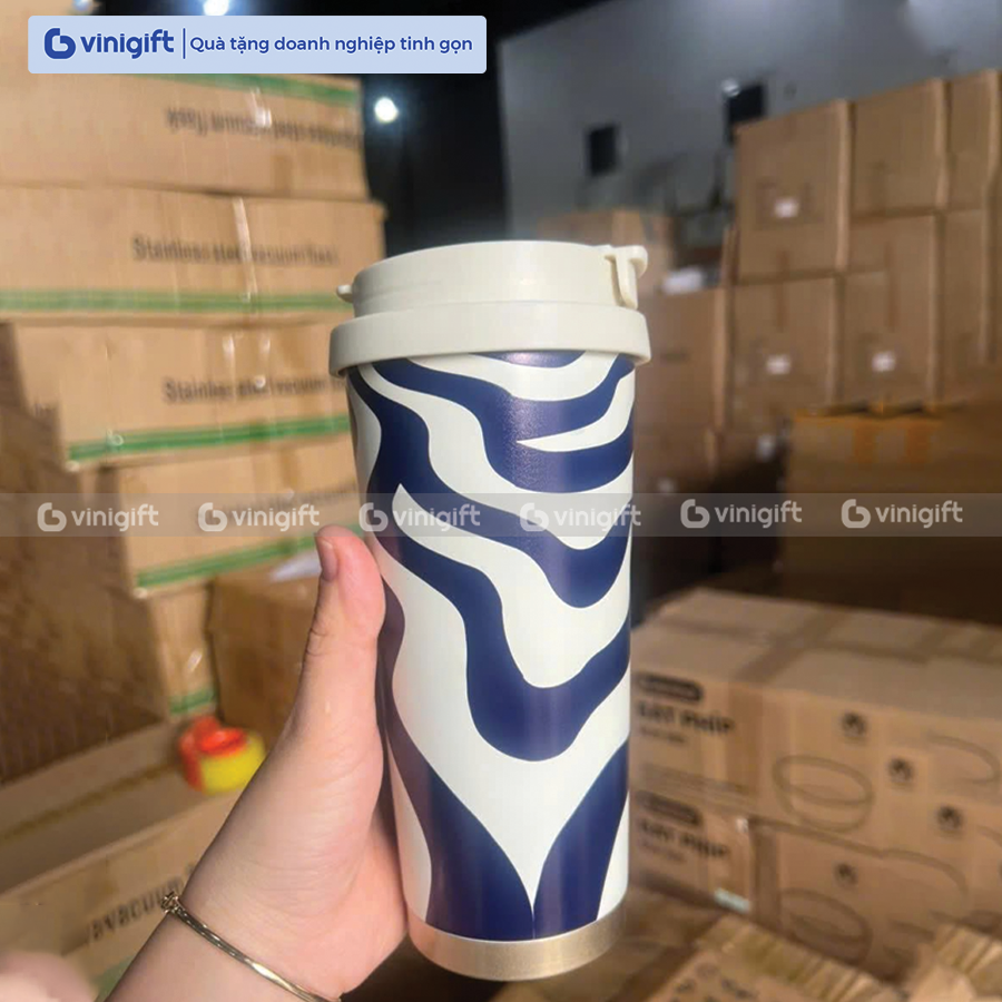 Ly giữ nhiệt bằng thép không gỉ cao cấp in ấn logo thương hiệu