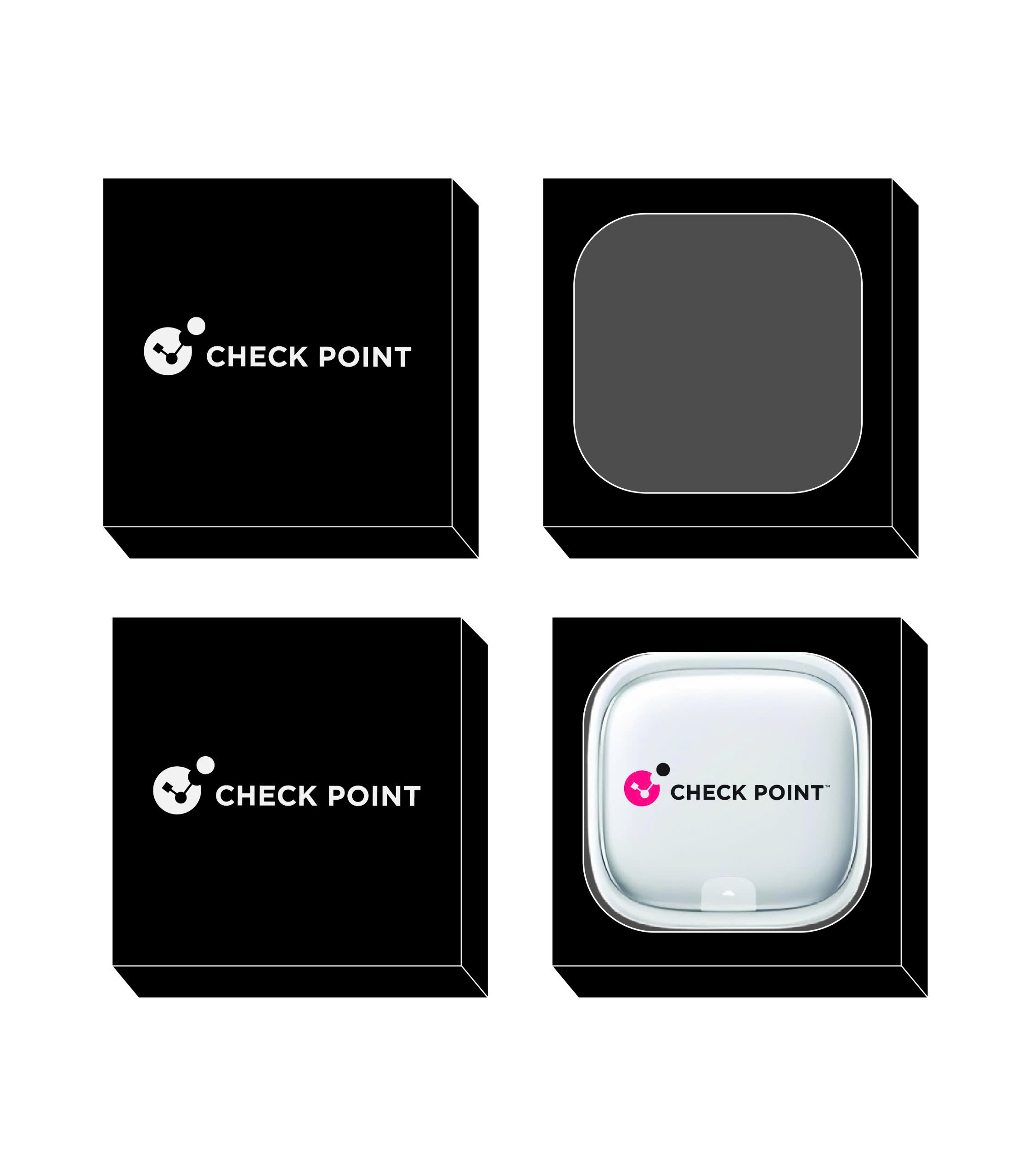 Demo mẫu cáp bạc kèm hộp in ấn/ép kim logo thương hiệu CHECK POINT - VINIGIFT