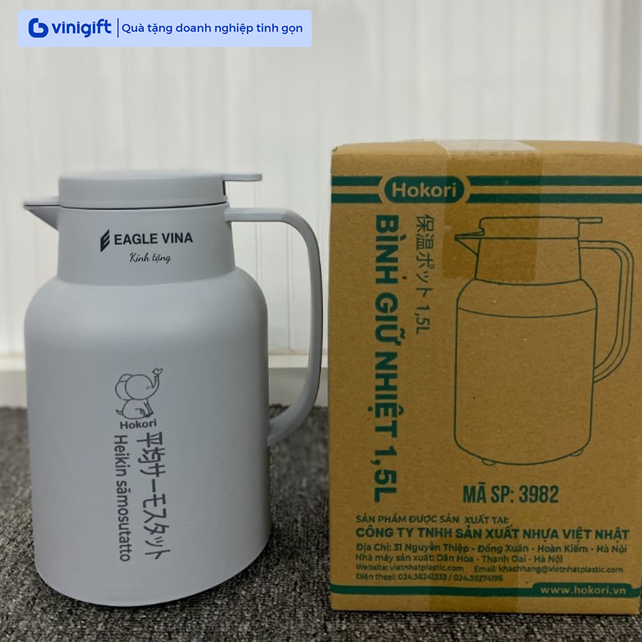 Bình giữ nhiệt 1l & 1.5L Hokori in khắc logo thương hiệu - Vinigift