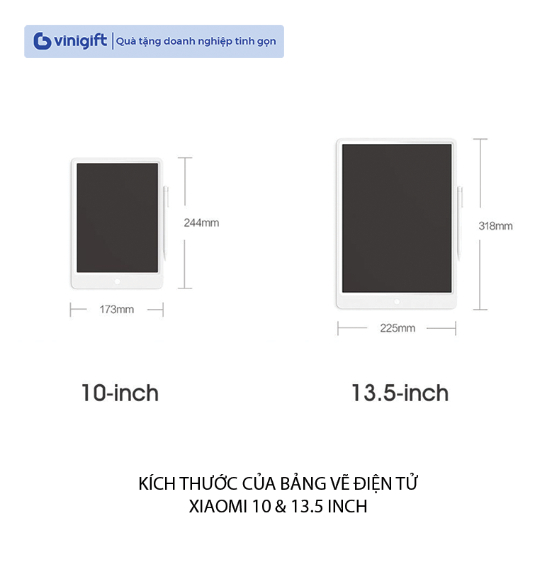 Bảng màu vẽ điện tử Xiaomi Mijia 10 inch in logo thương hiệu bền đẹp - Hàng chính hãng
