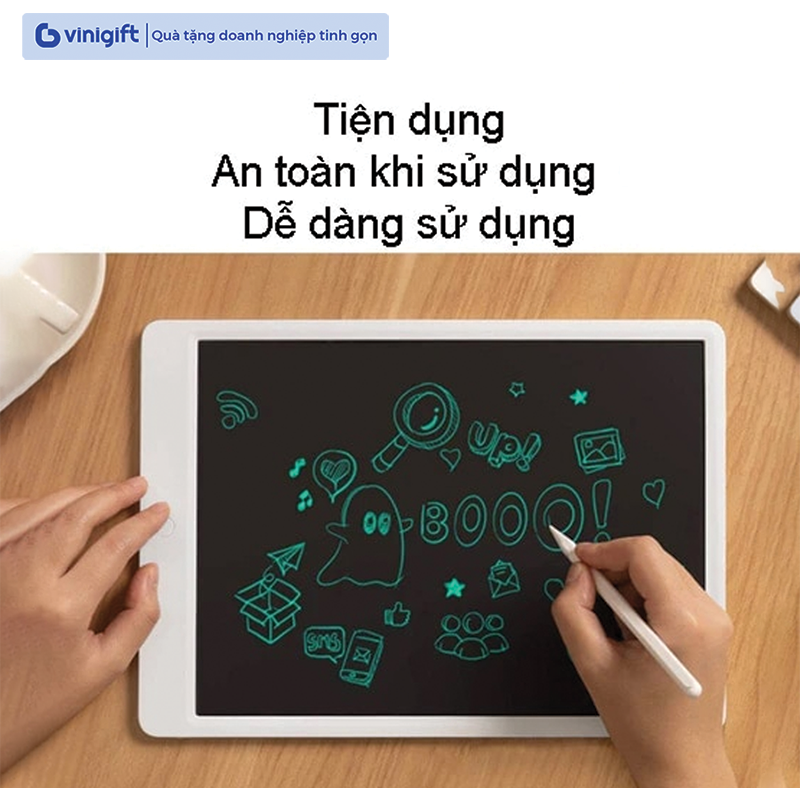 Bảng màu vẽ điện tử Xiaomi Mijia 10 inch in logo thương hiệu bền đẹp - Hàng chính hãng