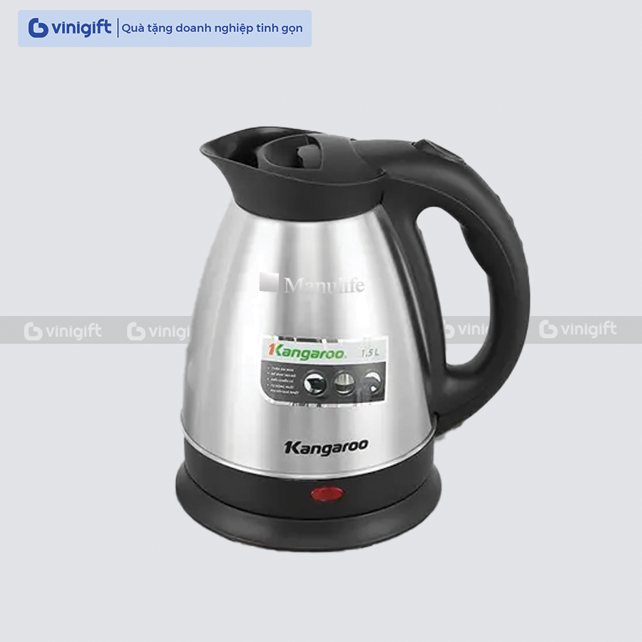 Bình đun siêu tốc Kangaroo KG15SK3 in khắc logo thương hiệu