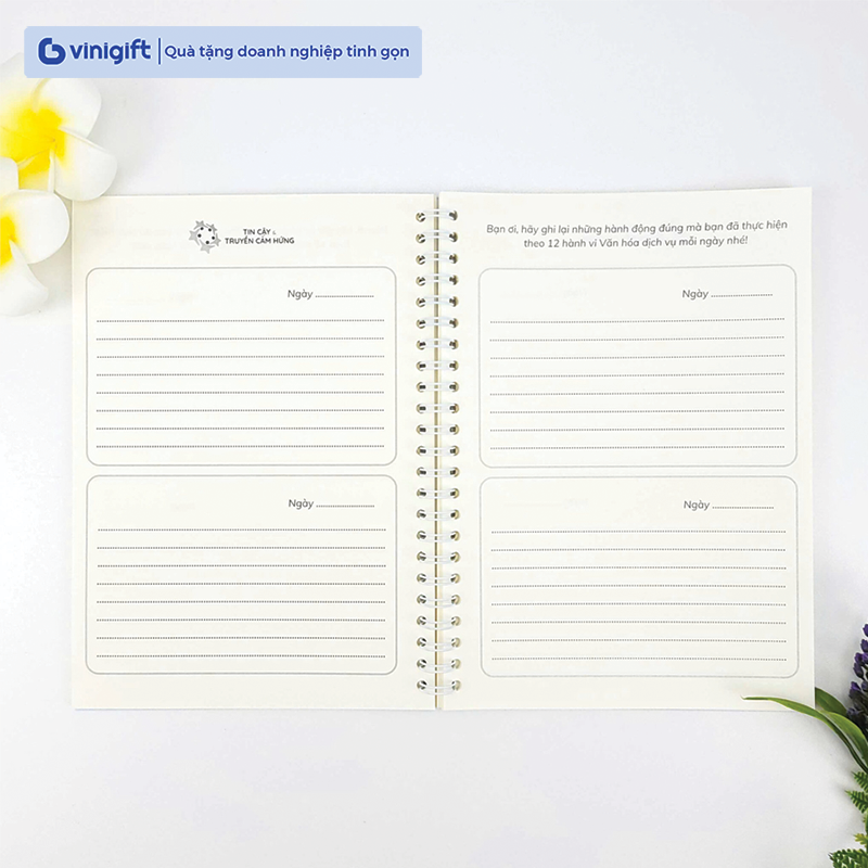 In sổ tay lò xo A4 bìa giấy C300 theo yêu cầu, giá rẻ, chất lượng cao