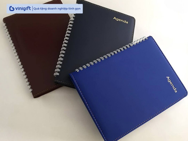 In sổ tay lò xo bìa da A4, A5, A6 theo yêu cầu, giá rẻ, chất lượng cao