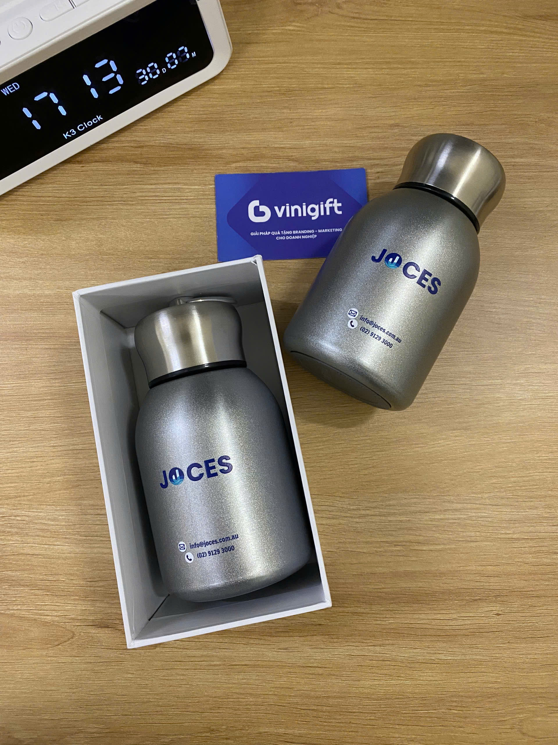 VINIGIFT x JOCES: Bình giữ nhiệt in logo – Nhỏ gọn, tiện ích, đậm dấu ấn