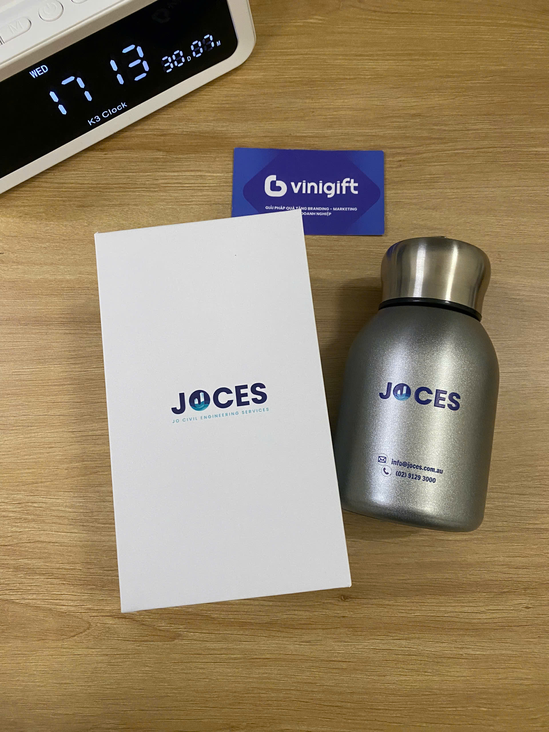 VINIGIFT x JOCES: Bình giữ nhiệt in logo – Nhỏ gọn, tiện ích, đậm dấu ấn