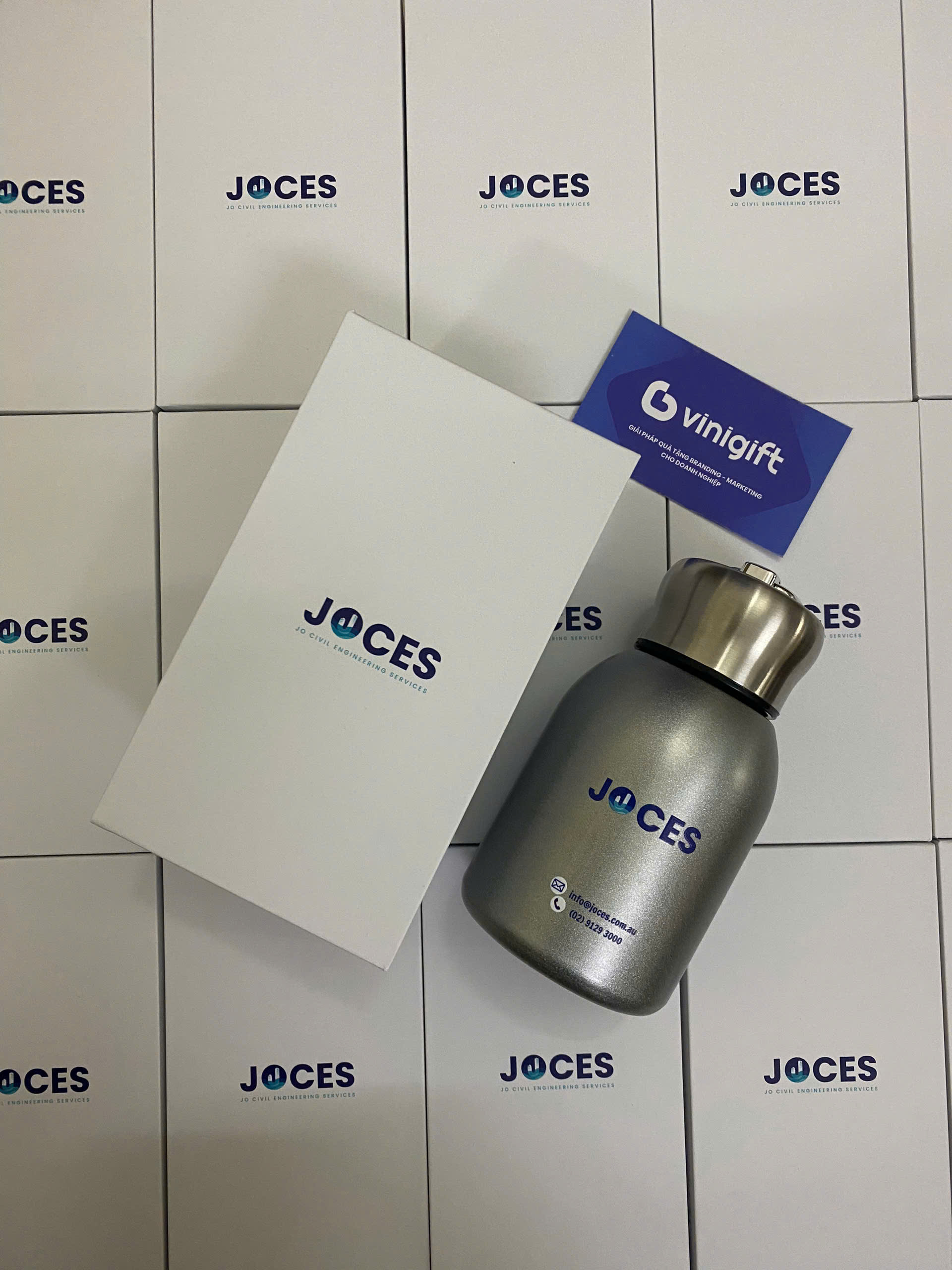 VINIGIFT x JOCES: Bình giữ nhiệt in logo – Nhỏ gọn, tiện ích, đậm dấu ấn