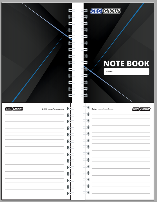 Sổ tay lò xo A5, bìa giấy Ivory 250gsm in ấn theo thiết kế