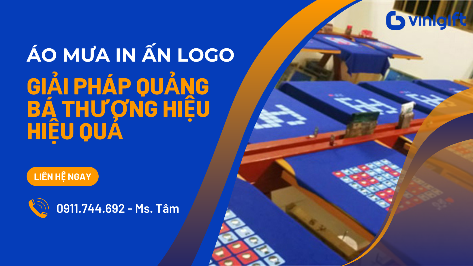 Áo mưa in ấn logo công ty/thương hiệu từ nhà Vinigift - Giải pháp quảng bá thương hiệu hiệu quả